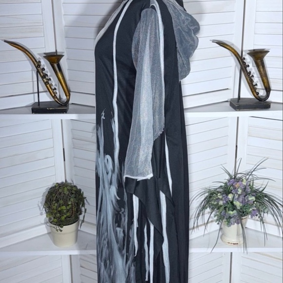 Spirit Ghoul Soul Eater Costume Black Grey White Size S - Picture 5 of 16